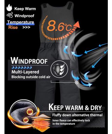 GEMYSE Kid's Insulated Waterproof Ski Bib Overalls - Size 14-16, Classic Pure Black - Buy Online on GoSupps.com