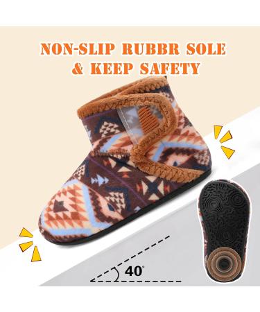 Joinfree Baby Slippers with Non-Slip Rubber Sole - Bohemian Style Home Booties - Buy Online on GoSupps.com