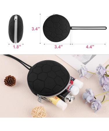 Desing Wish Silicone Lip Balm Holder with Silicone Zipper Pouch Portable Lip Balm Keychain Sleeve - Silicone Storage Bag for Lip Balms/Small Cosmetics/Earphones/Keys - Black Lip Balm Holder & LIp Balm Holder & Bag Black - Buy Online on GoSupps.com