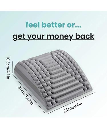 Ergonomic Neck and Back Extensor | Adjustable Lower Back Massager for Posture Correction | Gray Spine Support - Buy Online on GoSupps.com