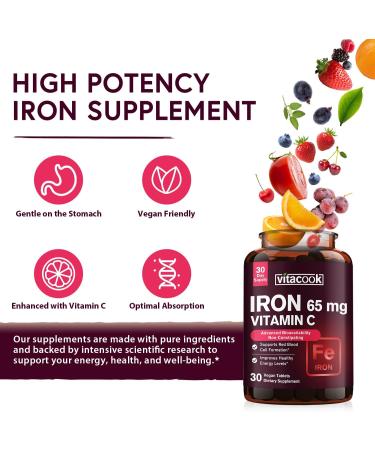 Iron and Vitamin B12 Bundle 5000 mcg B12 Zero Sugar Carbonyl Iron with Vitamin C Gentle on The Stomach - Buy Online on GoSupps.com