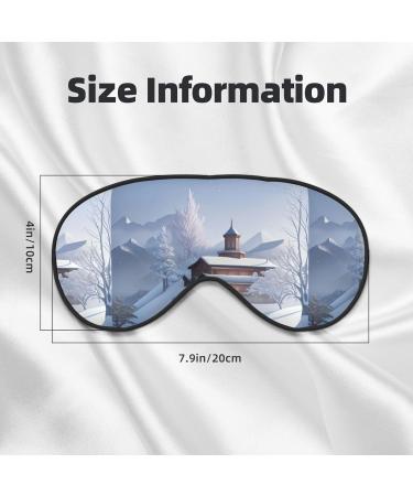 Winter Landscape Unisex Adjustable Buckle Blackout Sleep Eye Mask - Perfect for Home Travel Yoga & Naps - Buy Online on GoSupps.com