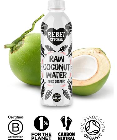 Rebel Kitchen - Raw Coconut Water - 100% Organic Coconut Water - 8 x 750ML - Bottled Water From Young Green Coconuts - Low Calorie - No Added Sugars or Preservatives Rebel Kitchen Organic Coconut Water 750.00 ml (Pack of 1) - Buy Online on GoSupps.com