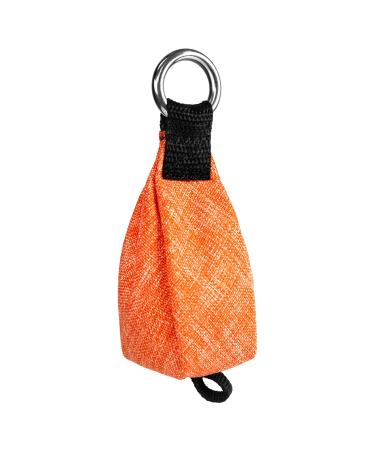 Dawitrly Arborists Throw Weight Bag with D-Ring and Bottom Loop for High Limb Throwing, Tree Climbing Use Orange,250g/8.8oz