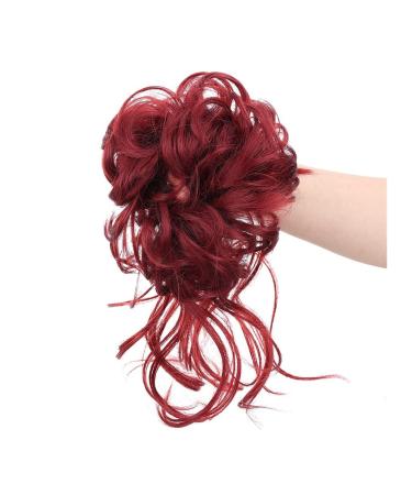 Messy Bun Hair Piece for Women Pieces Curly Chignon Donut Scrunchie for Women Messy Bun Hair Piece Synthetic Tousled Updo Hair Buns Extension Elastic Hair Band Hair Fake Hair Accessories for Women 39