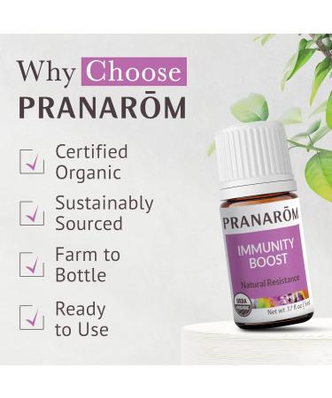 Pranarom - Immunity Boost Essential Oil Blend (5ml) - Lavender Eucalyptus and Tea Tree - 100% Pure Essential Oil for Diffusing and Wellness | USDA and ECOCERT Certified Organic Immunity Boost 0.17 Fl Oz (Pack of 1) - Buy Online on GoSupps.com