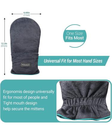 voligo Microwavable Heated Mittens  Hot and Cold Hand Therapy Gloves  Heat Arthritis Gloves for Hands Warmer Therapy and Trigger Fingers Pain Relief & Carpal Tunnel Fit for Many Hand Sizes (Gray) Dark Gray - Buy Online on GoSupps.com