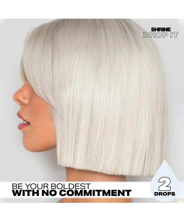 Shrine Drop It White Blonde Toner - Semi-Permanent Hair Color - Vegan & Cruelty-Free - Autumn & Winter Shades - 200 Drops Per Bottle - Buy Online on GoSupps.com