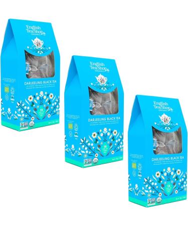  English Tea Shop English Tea Shop | Darjeeling Black Tea from India in an Eco-Friendly Box | Organic Black Tea from Bengal Darjeeling Floral Aroma - 3 x 15 Pyramid Infusers - Buy Online on GoSupps.com
