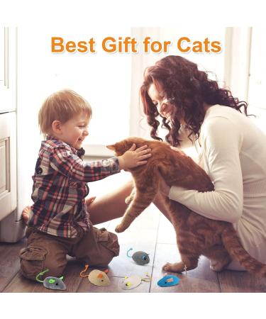 Chef Vinny 9 Pcs Cat Mouse Toys Catnip Cat Toys Chew Toys for Cat Soft Plush Catnip Cat Toys Mice Toys with String Tails Interactive Play for Cat Puppy Kitty Kitten - Buy Online on GoSupps.com