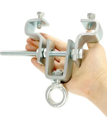 QWORK Steel I-Beam Hanger | Adjustable Beam Clamp for Punching Bags | Ideal for Beams 6.3 cm to 19 cm - Buy Online on GoSupps.com