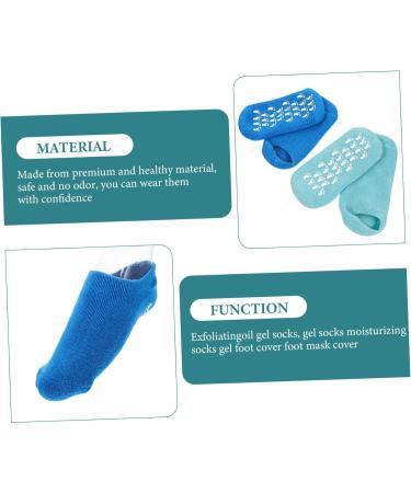 FRCOLOR 2 Pairs Gel Socks Heel Socks for Dry Cracked Feet Cracked Heel Care Socks Gel Lined Socks Moisture Heel Socks Moisture Retention Socks Feet Care Socks Miss Foot Lotion Cotton Yarn 22x10x1cm - Buy Online on GoSupps.com
