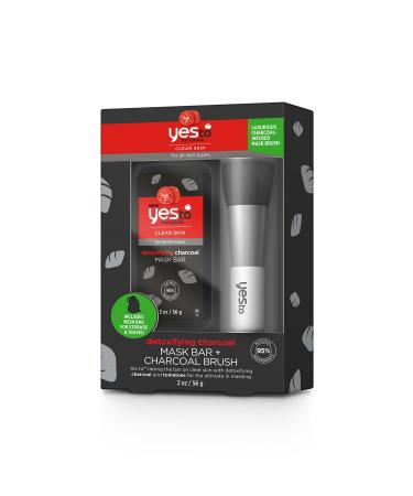 YES TO Yes To Tomatoes Charcoal Detox Mask Bar + Brush 56.7 g