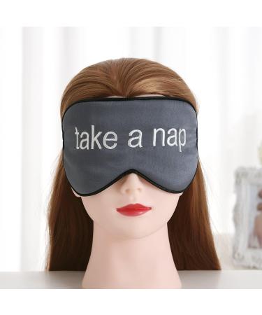 Premium 100% Silk Sleep Mask with Adjustable Strap - Dark Grey Pattern - Buy Online on GoSupps.com