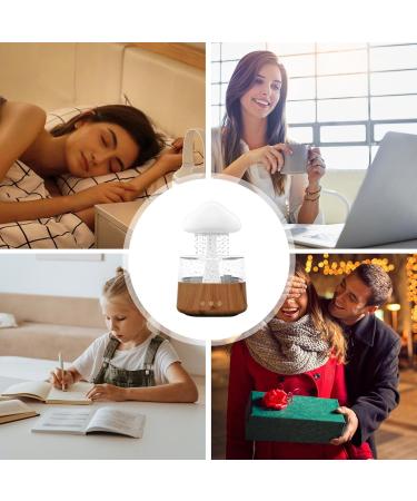 Cloud Diffuser with Rain Colorful Raining Cloud Night Light | Colorful Remote Control Raining Cloud Night Light with Charging Cable for Workplace Ch08 Wood Grain With Remote Control - Buy Online on GoSupps.com