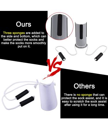 Premium Sock Aid Device for Seniors - Adjustable Cord and Foam Handle - Ideal for Men, Women, and Individuals with Disabilities - Buy Online on GoSupps.com