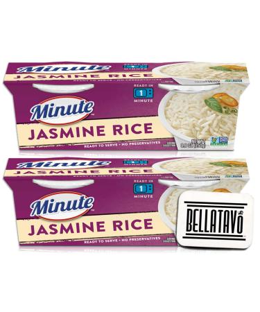 Microwave Rice Bundle. Includes Two-8.8 Oz Packages of Minute Jasmine Rice in Ready To Serve Cups and a BELLATAVO Ref Magnet. Each Package has Two-4.4 Oz of Minute Rice Instant Rice Cups.