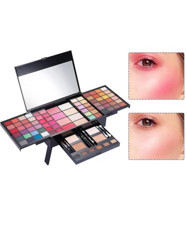 Professional Eyeshadow - Full Makeup 90 Colors Waterproof Eyeshadow - High Pigmentation, Concealer Powder, Face Blush
