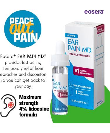 Ear Pain MD 4% Lidocaine Pain Relieving Drops 12.5 mL - Fast Relief for Ear Pain - Buy Online on GoSupps.com