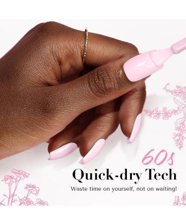 AZUREBEAUTY Pink Nail Polish Set - Vegan Quick Dry & Strengthening Treatment Kit | Salon-Quality Light Pink Nail Lacquer for Women (2Pcs 0.34 oz - Buy Online on GoSupps.com