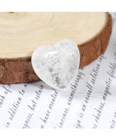 Soulnioi White Crystal Heart Stone Mini Love Pocket Stone - 20mm Tumbled Worry Stone for Reiki Meditation & Stress Relief - Buy Online on GoSupps.com