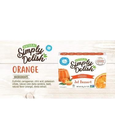  Simply Delish Simply Delish Natural Sugar Free Jelly Dessert - Vegan Gluten Free & Fat Free Orange Flavour - 24 Pack 20g Keto Candy - Buy Online on GoSupps.com
