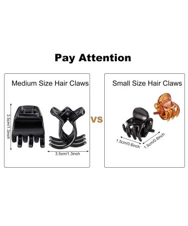 12-Piece Medium Hair Claw Clips Set for Women and Girls - 1.3 Inches Stylish Hair Styling Accessories - Buy Online on GoSupps.com