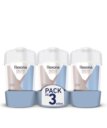 Rexona Rexona Clean Scent 96H Antiperspirant Deodorant Stick 45ml - Pack of 3