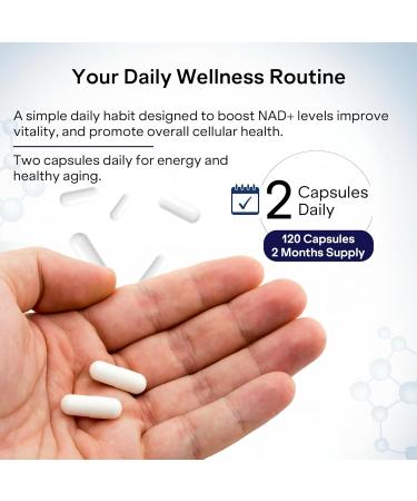 Liposomal NAD+ Supplement with Resveratrol - Nicotinamide Riboside 1000 Mg - NAD Supplements for Women & Men - NMN Supplement Alternative - Advanced NAD Resveratrol for Cellular Energy - 120 Capsules - Buy Online on GoSupps.com