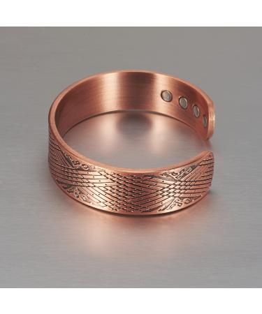 Buy Enermagix Magnetic Copper Bracelets for Men & Women | 99.9% Solid Copper Cuffs with 3519 Gauss Magnets - Buy Online on GoSupps.com