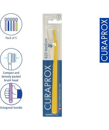 Curaprox 5 x Toothbrush CS 820 - Soft CUREN Bristles for Adults | Buy Now for International Shipping - Buy Online on GoSupps.com