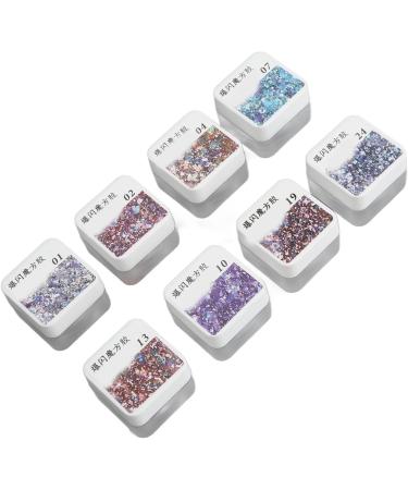 Glitter Nail Gel Mixed Color Glitter Nail Polish Gel Manicure for Beauty Salon - Buy Online on GoSupps.com