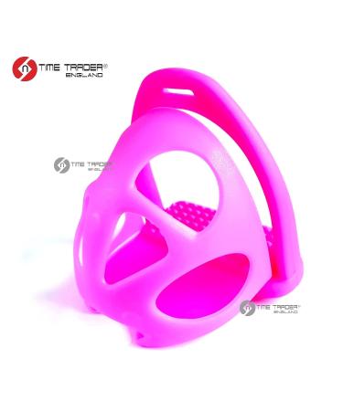 Pair of Safety Toe Cage Stirrups Durable Plastic Lightweight (Pink) - Buy Online on GoSupps.com