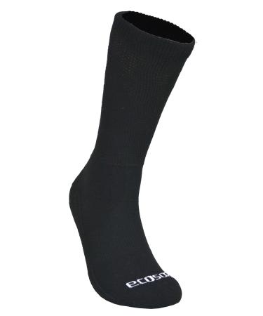 Ecosox Viscose Diabetic Bamboo Crew w/Arch Support Socks (10-13 (3 Pack) Black)