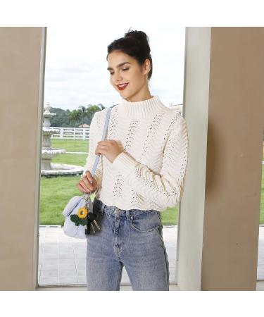 Kuaiyiju Adjustable Dopamine Sunflower Necklace - Hand-Woven Sweater Chain & Keychain | Fashionable Jewelry for Every Occasion - Buy Online on GoSupps.com