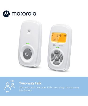 Motorola Nursery AM24 Audio Baby Monitor with Room Temperature Display, High Sensitivity Microphone, Two-Way Talk - White | Single MBP24 - Buy Online on GoSupps.com