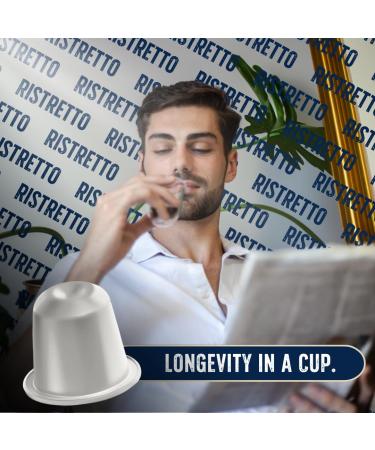 La Natura Lifestyle Caf Ristretto | 120 coffee capsules compatible with Nespresso capsule machines | 100% industrially compostable environmentally friendly - Buy Online on GoSupps.com