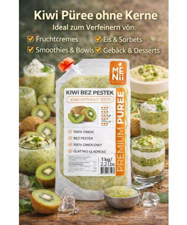  PremiumPuree Premium kiwi puree drinks cakes desserts ice cream gourmet foods fruit kiwi powder smoothies exotic fruits - Buy Online on GoSupps.com