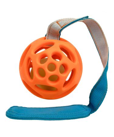 Chew King Fetch Balls Durable Natural Floating Dog Toy, Float and Glow Flyer, Squeaker Ball Dog Toy Flyer- 4.5"