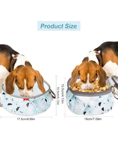 Travel Bumps Dog Bowl | Foldable Leak-Proof Pet Bowl with Carabiners | Ideal for Dogs & Cats - Water & Food (Medium) - Buy Online on GoSupps.com