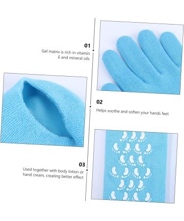 POPETPOP spa Gel Gloves Gel Ankle Socks Foot Heel Protector Gel Heel Sleeves Moisturizing Toe Socks moisturizing Gel Gloves Cosmetology kit spa Socks Gel Socks Skin Care Silicone Socks Miss medium - Buy Online on GoSupps.com