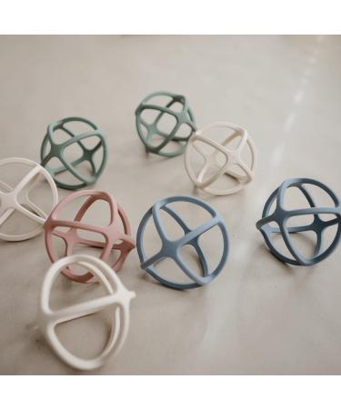 Mushie BPA-Free Silicone Bite Ring for Babies | Safe & High Quality Teething Toy | Promotes Motor Skills & Visual Sense | Ideal Toddler Accessory (Dried Thyme) - Buy Online on GoSupps.com