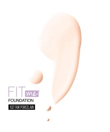 Maybelline Fit Me Dewy + Smooth Foundation 102 Fair Porcelain - 1 fl oz | Flawless Glow - Buy Online on GoSupps.com