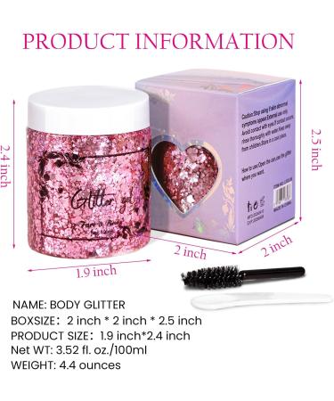 Buy DAGEDA Silver Body Glitter - 100ml Chunky Rave & Festival Accessories | Holographic Face & Hair Glitter for Mermaid Makeup - Buy Online on GoSupps.com