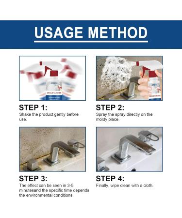 Mildew Cleaner Foam Household Mildew Removal Foam Spray Mildew Deodorant Decontamination Spray Foam Mildew Spray Mildew Cleaning Foam for Kitchen & Home (2PCS) - Buy Online on GoSupps.com