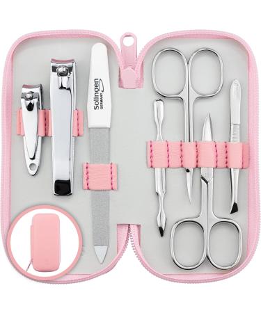 marQus Solingen Germany Manicure Sets for Women & Men 7 Pcs Set - Quality Grooming Kit Nail Clippers & Toenail Clippers tweezers Nail Kit - Fabulous Gift for all Occasions 5. Pink