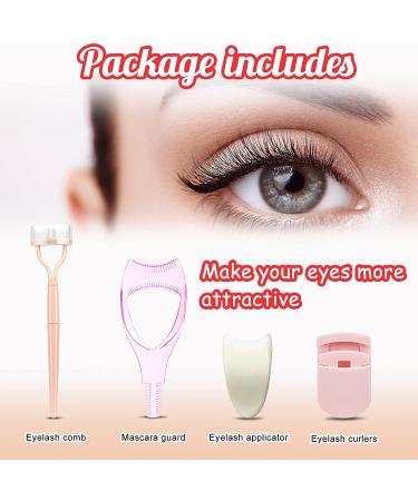Juome 4 in 1 Eyelash Applicator Tool Kit - False Lash Clip, Curler, Separator & Comb Set for Women - Buy Online on GoSupps.com