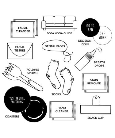 Binge-Watching Survival Kit for Friends & Family | 18 Essential Items for At-Home Spa Day | Fun Portable Gift Box - Buy Online on GoSupps.com