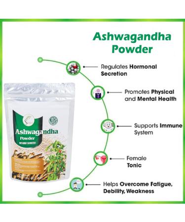 SVATV HERBS INDIA PVT LTD SVATV Ashwagandhapoeder Indian ginseng Withania somnifera Raw from India 227 g half pound - Buy Online on GoSupps.com