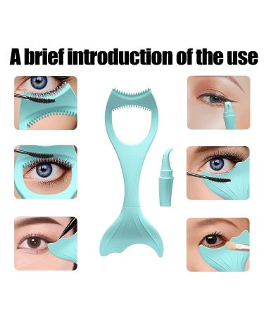 SHANPIN Silicone Winged Eyeliner Stencil and Mascara Guard - Mermaid Design | Reusable Cosmetic Tool for Perfect Eye Makeup - Buy Online on GoSupps.com